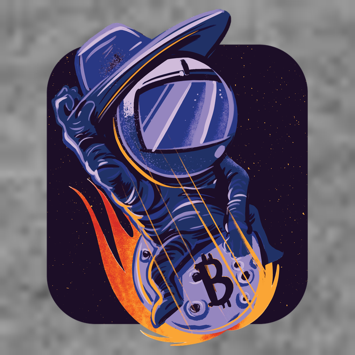 Bitcoin Cowboy Astronaut Cropped Pullover Crew