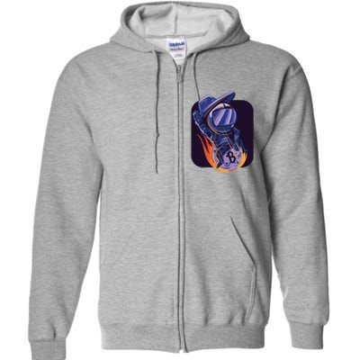 Bitcoin Cowboy Astronaut Full Zip Hoodie