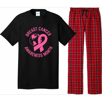 Breast Cancer Awareness Month Day Pink Ribbon Gift Pajama Set