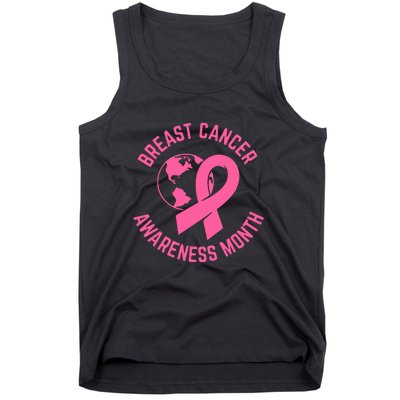 Breast Cancer Awareness Month Day Pink Ribbon Gift Tank Top