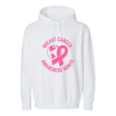 Breast Cancer Awareness Month Day Pink Ribbon Gift Garment-Dyed Fleece Hoodie