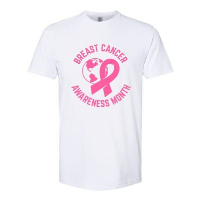 Breast Cancer Awareness Month Day Pink Ribbon Gift Softstyle CVC T-Shirt