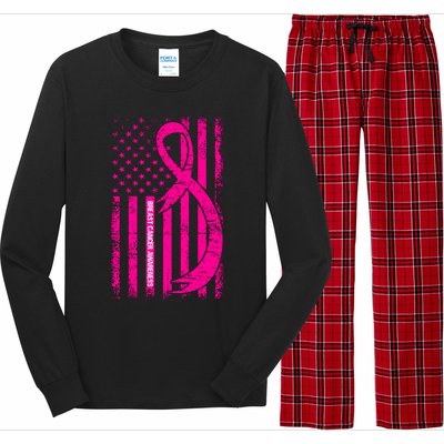 Breast Cancer Awareness T Long Sleeve Pajama Set