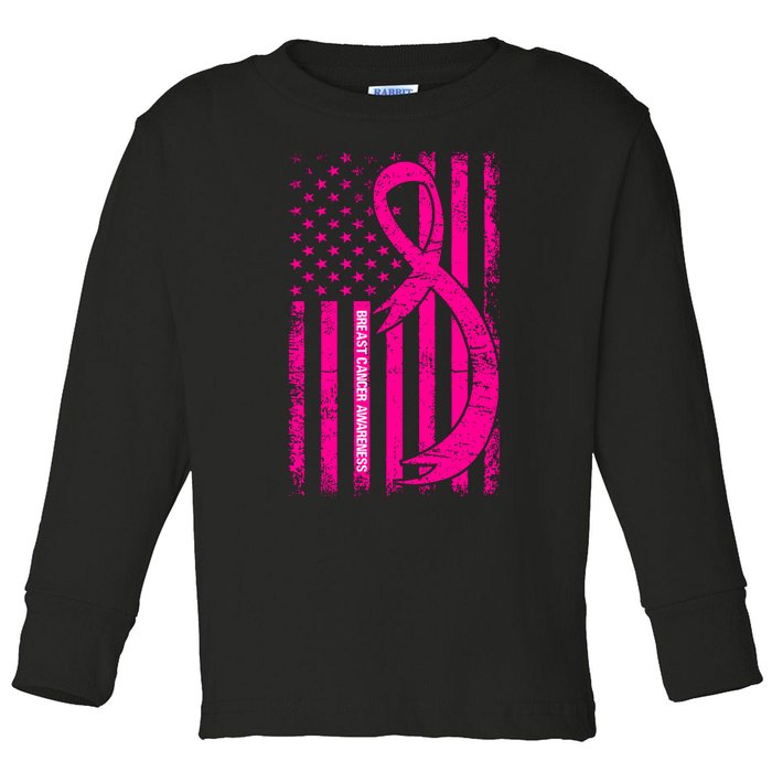 Breast Cancer Awareness T Toddler Long Sleeve Shirt