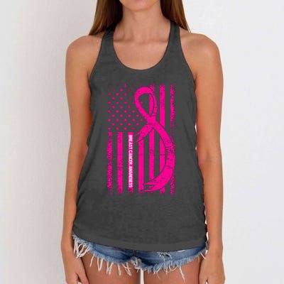 Breast Cancer Awareness T Women's Knotted Racerback Tank