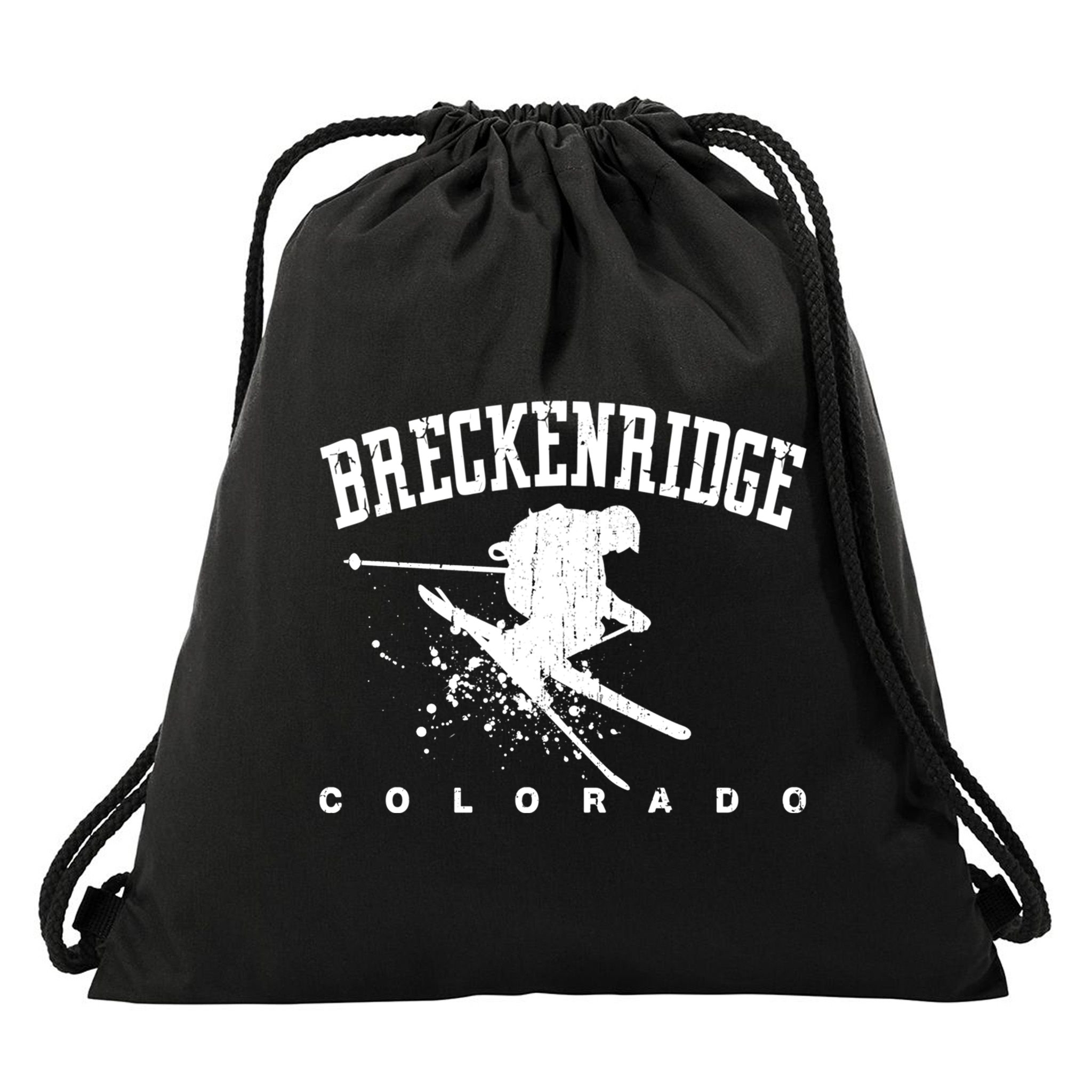 Breckenridge Colorado Alpine Snow Skiing Rocky Mountains Gift Drawstring Bag