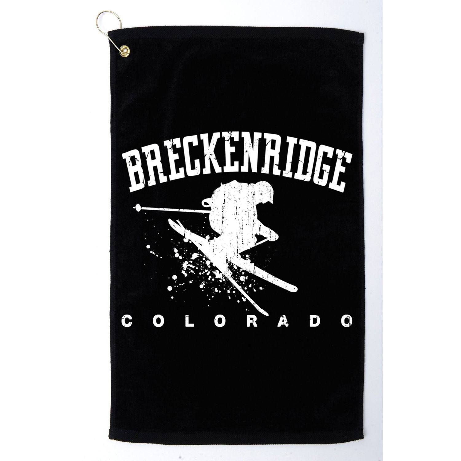 Breckenridge Colorado Alpine Snow Skiing Rocky Mountains Gift Golf Towel