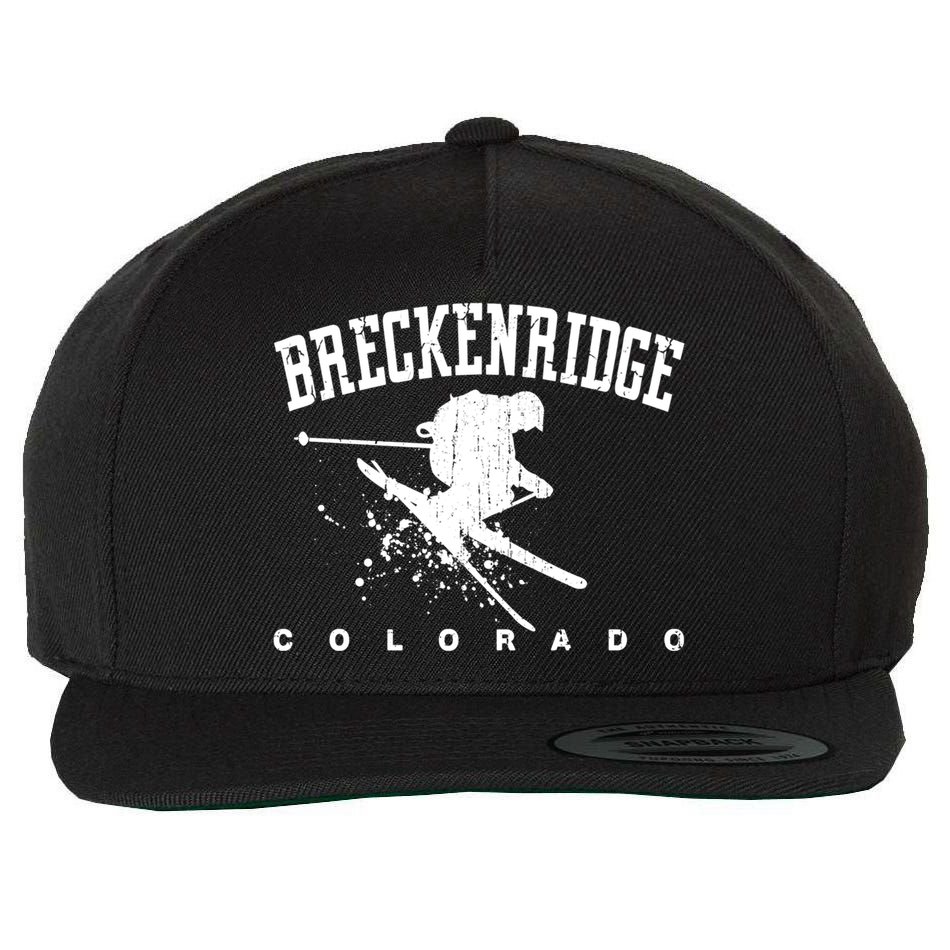 Breckenridge Colorado Alpine Snow Skiing Rocky Mountains Gift Wool Snapback Cap