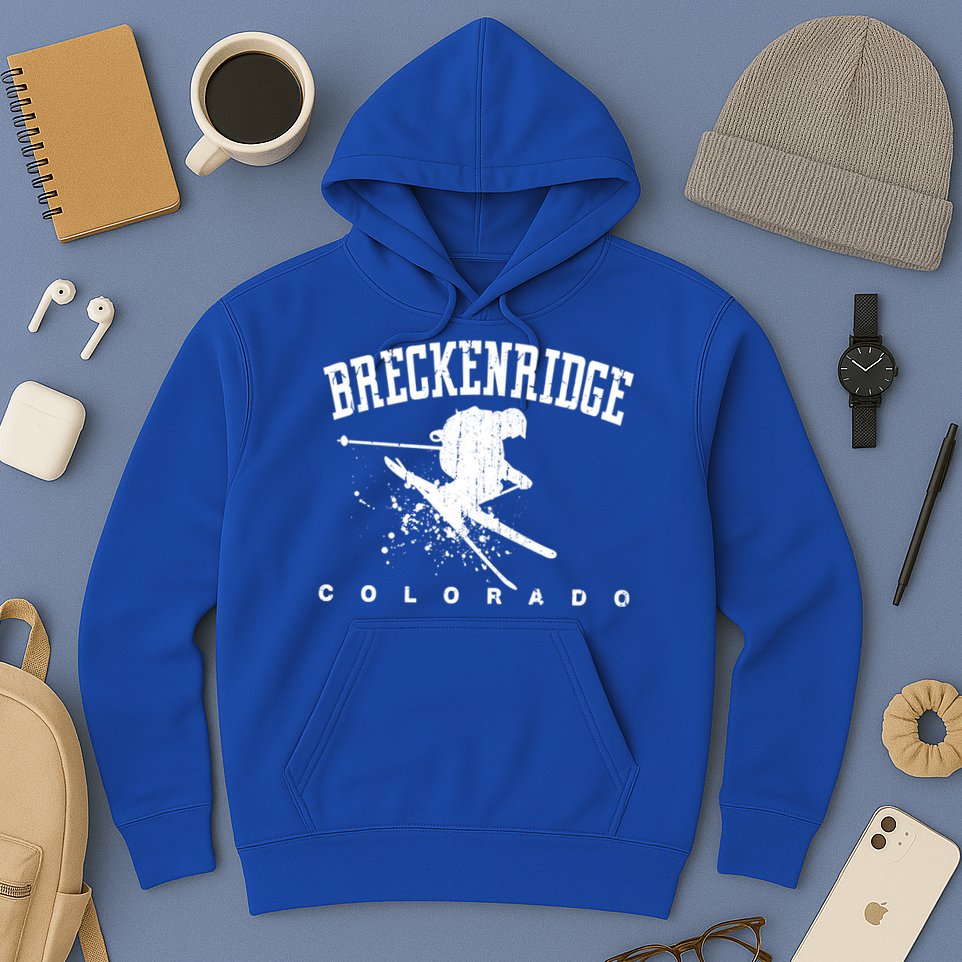 Breckenridge Colorado Alpine Snow Skiing Rocky Mountains Gift Hoodie