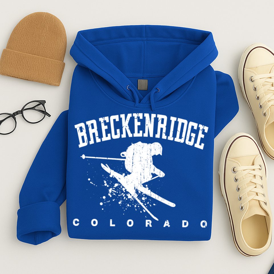 Breckenridge Colorado Alpine Snow Skiing Rocky Mountains Gift Hoodie