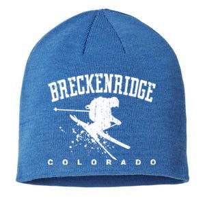 Breckenridge Colorado Alpine Snow Skiing Rocky Mountains Gift Sustainable Beanie