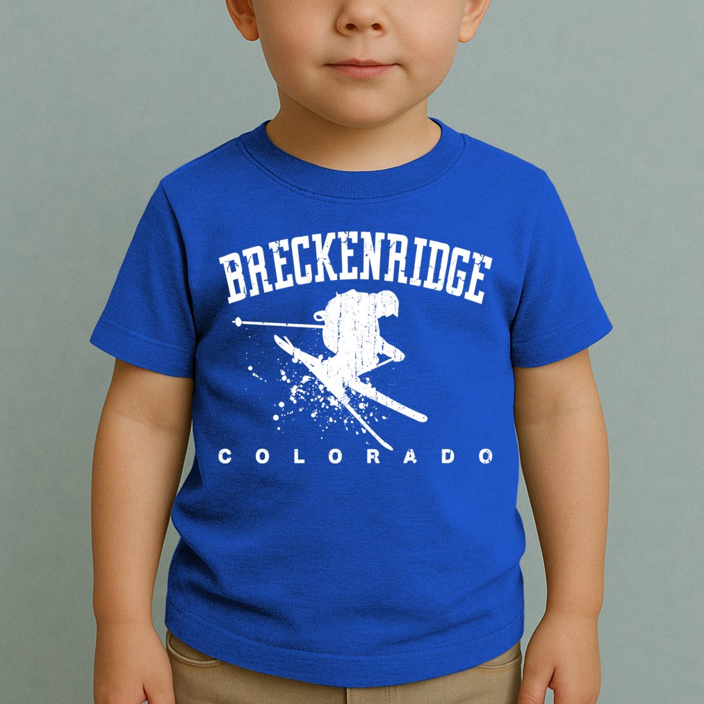Breckenridge Colorado Alpine Snow Skiing Rocky Mountains Gift Toddler T-Shirt