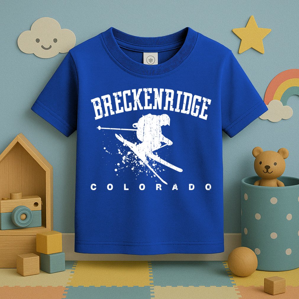 Breckenridge Colorado Alpine Snow Skiing Rocky Mountains Gift Toddler T-Shirt