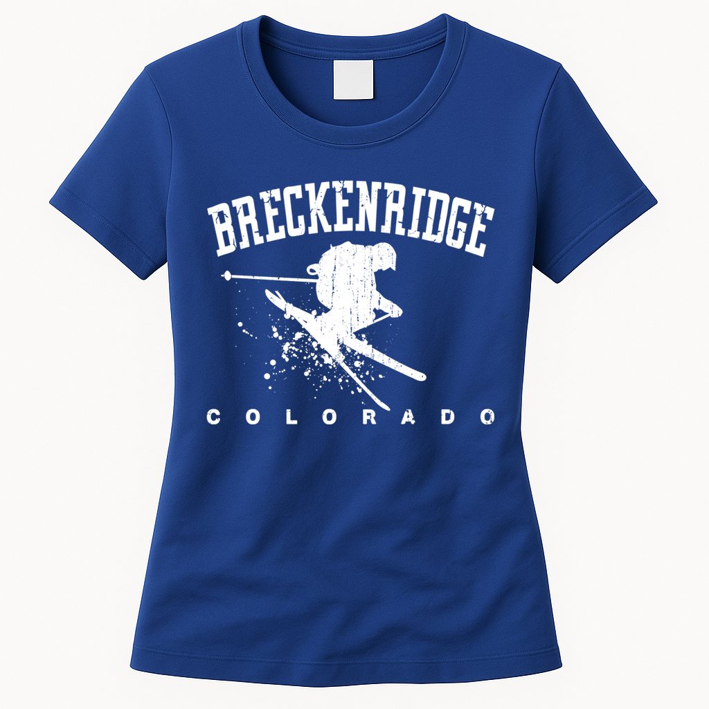 Breckenridge Colorado Alpine Snow Skiing Rocky Mountains Gift Womens T-Shirt