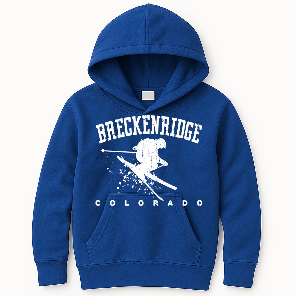 Breckenridge Colorado Alpine Snow Skiing Rocky Mountains Gift Kids Hoodie