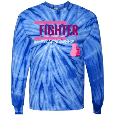 Breast Cancer Awareness Fighter Breast Cancer Warrior Cute Gift Tie-Dye Long Sleeve Shirt