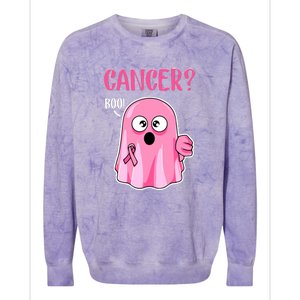 Breast Cancer Awareness October Pink Halloween Cute Boo Gift Colorblast Crewneck Sweatshirt