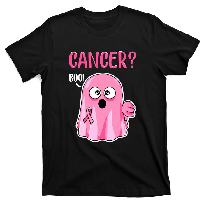 Breast Cancer Awareness October Pink Halloween Cute Boo Gift T-Shirt