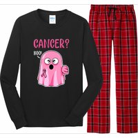 Breast Cancer Awareness October Pink Halloween Cute Boo Gift Long Sleeve Pajama Set