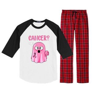 Breast Cancer Awareness October Pink Halloween Cute Boo Gift Raglan Sleeve Pajama Set