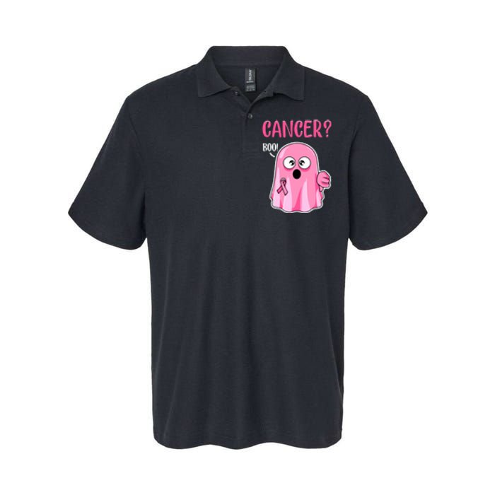 Breast Cancer Awareness October Pink Halloween Cute Boo Gift Softstyle Adult Sport Polo