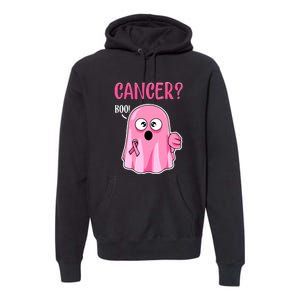 Breast Cancer Awareness October Pink Halloween Cute Boo Gift Premium Hoodie