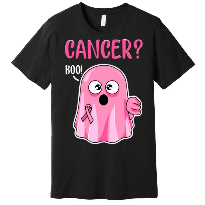 Breast Cancer Awareness October Pink Halloween Cute Boo Gift Premium T-Shirt