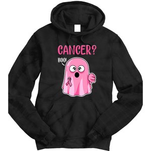 Breast Cancer Awareness October Pink Halloween Cute Boo Gift Tie Dye Hoodie