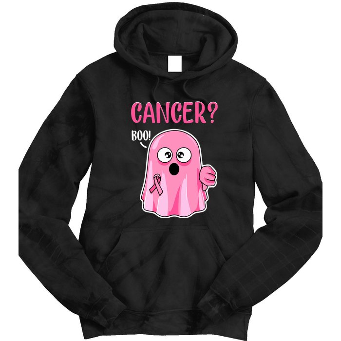 Breast Cancer Awareness October Pink Halloween Cute Boo Gift Tie Dye Hoodie