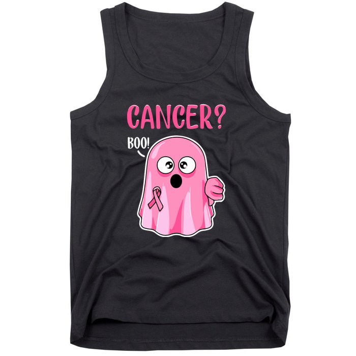 Breast Cancer Awareness October Pink Halloween Cute Boo Gift Tank Top