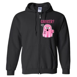 Breast Cancer Awareness October Pink Halloween Cute Boo Gift Full Zip Hoodie