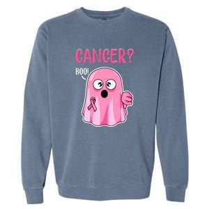 Breast Cancer Awareness October Pink Halloween Cute Boo Gift Garment-Dyed Sweatshirt