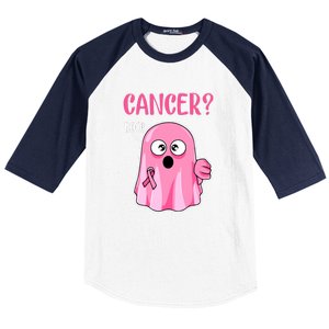 Breast Cancer Awareness October Pink Halloween Cute Boo Gift Baseball Sleeve Shirt