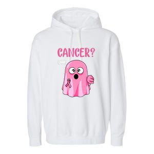 Breast Cancer Awareness October Pink Halloween Cute Boo Gift Garment-Dyed Fleece Hoodie