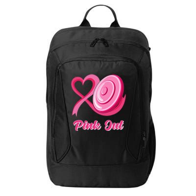 Breast Cancer Awareness Game Day Pink Disc Golf Sport Lover City Backpack