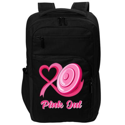 Breast Cancer Awareness Game Day Pink Disc Golf Sport Lover Impact Tech Backpack