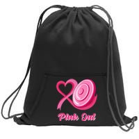 Breast Cancer Awareness Game Day Pink Disc Golf Sport Lover Sweatshirt Cinch Pack Bag