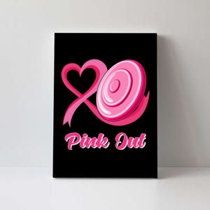 Breast Cancer Awareness Game Day Pink Disc Golf Sport Lover Canvas