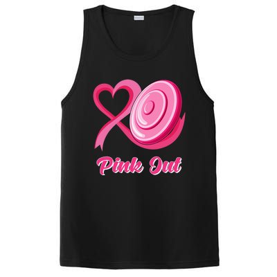 Breast Cancer Awareness Game Day Pink Disc Golf Sport Lover PosiCharge Competitor Tank