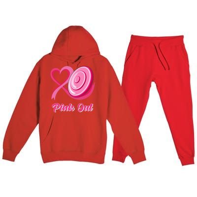 Breast Cancer Awareness Game Day Pink Disc Golf Sport Lover Premium Hooded Sweatsuit Set