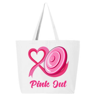 Breast Cancer Awareness Game Day Pink Disc Golf Sport Lover 25L Jumbo Tote