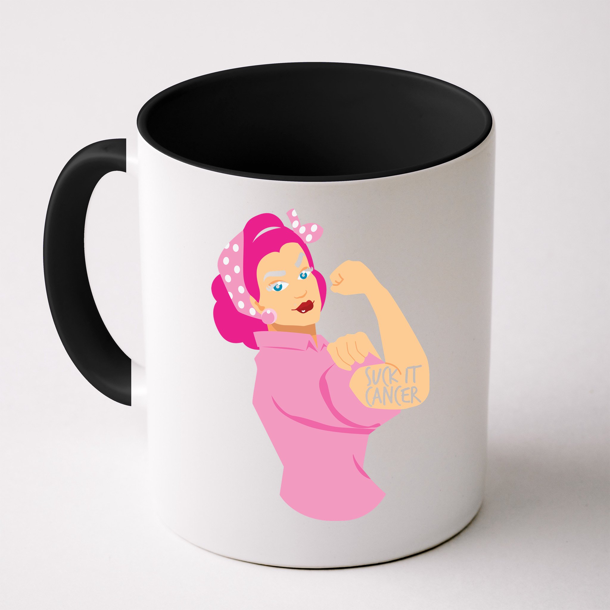 Breast Cancer Awareness Quotes Suck It Cancer Support Squad Mug