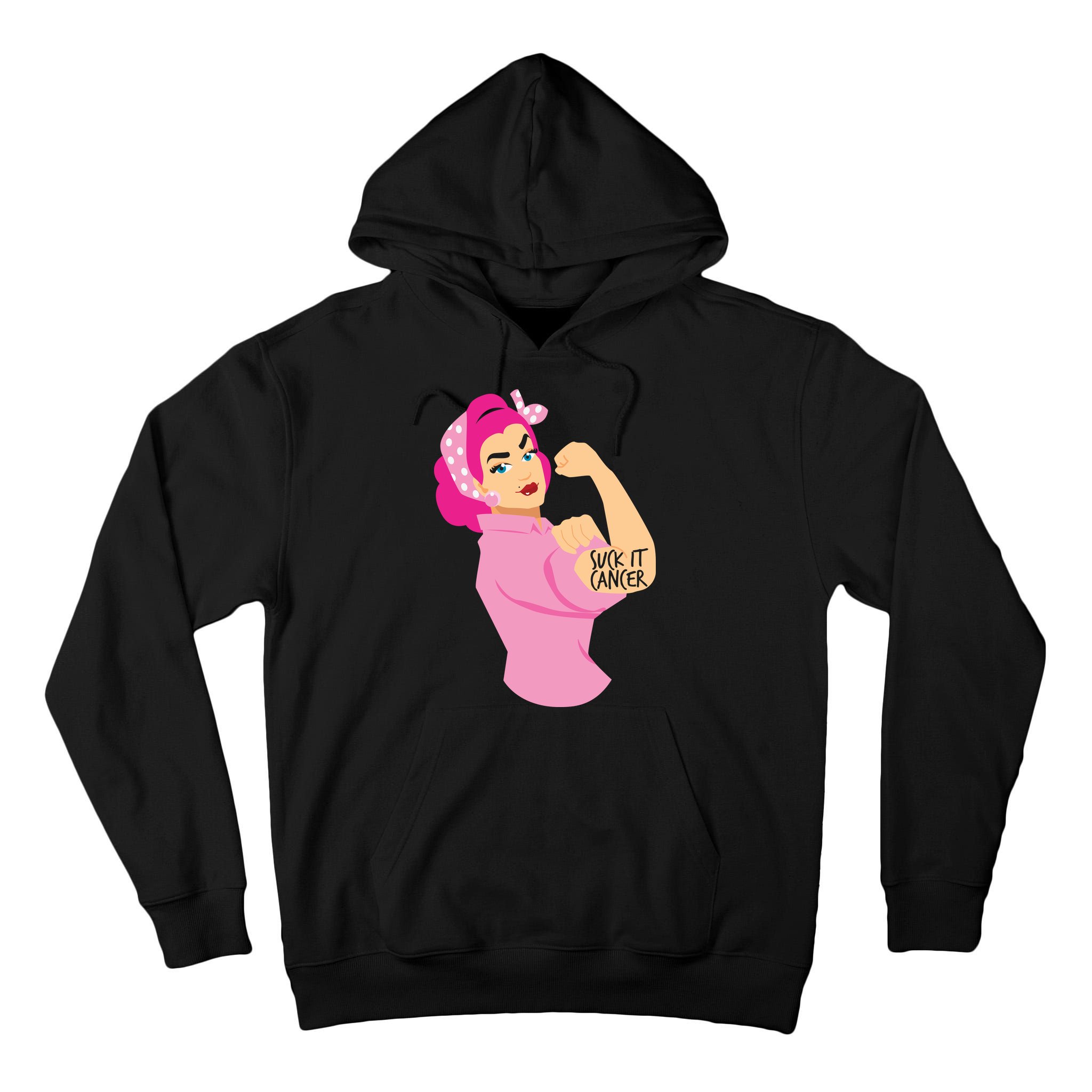 Breast Cancer Awareness Quotes Suck It Cancer Support Squad Tall Hoodie