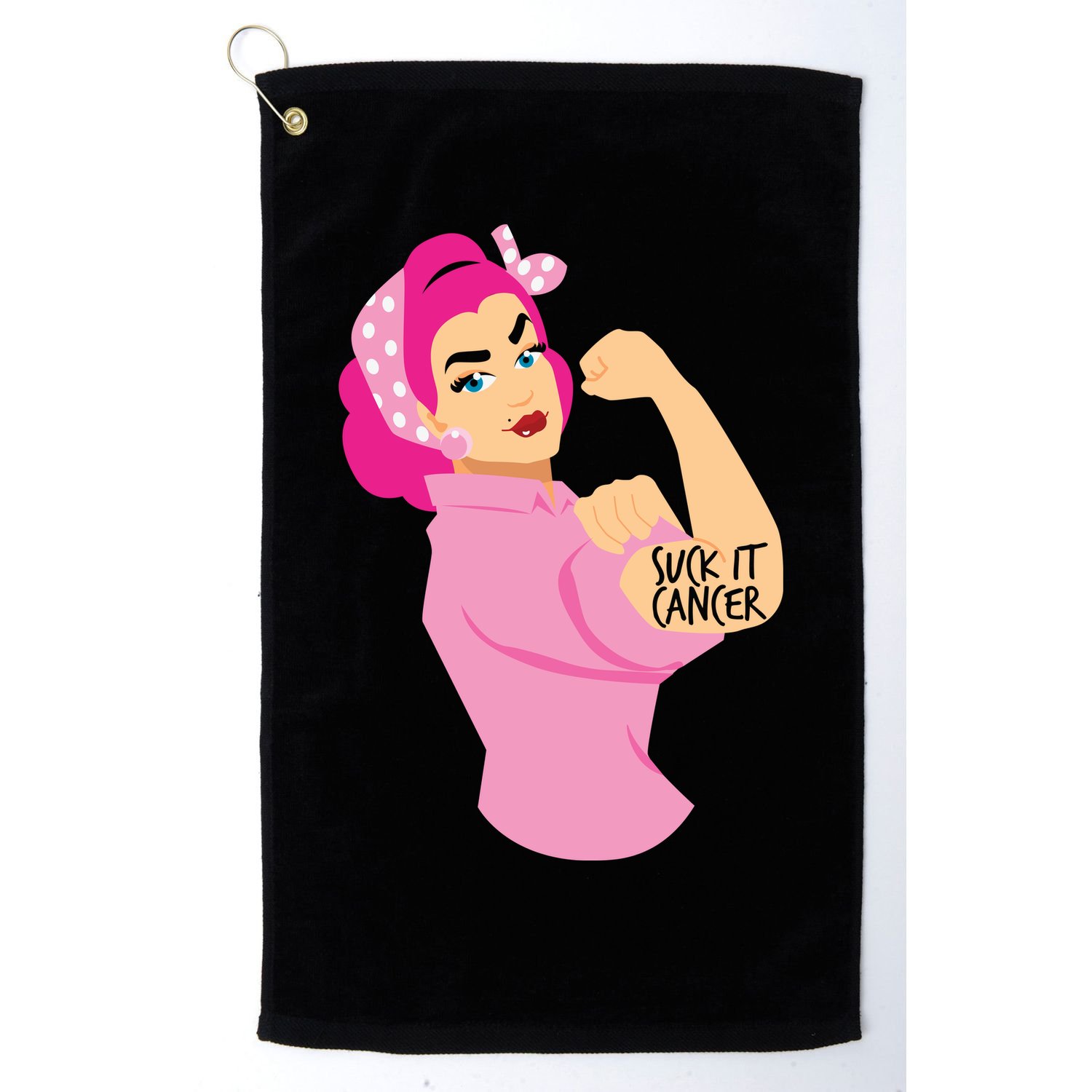 Breast Cancer Awareness Quotes Suck It Cancer Support Squad Golf Towel