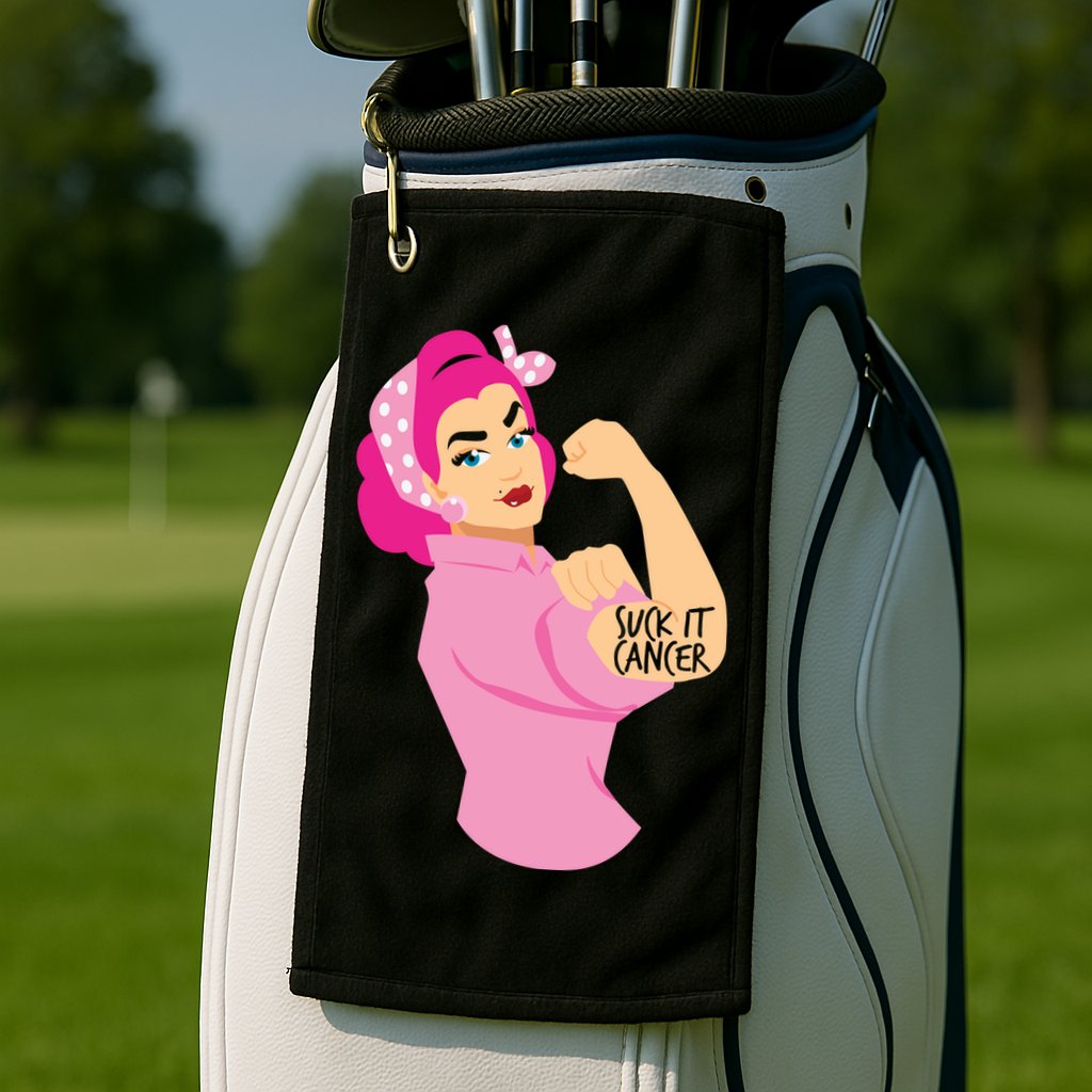 Breast Cancer Awareness Quotes Suck It Cancer Support Squad Golf Towel