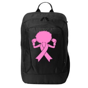 Breast Cancer Awareness Pink Afro Breast Cancer Warrior Gift City Backpack