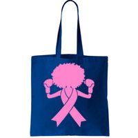 Breast Cancer Awareness Pink Afro Breast Cancer Warrior Gift Tote Bag