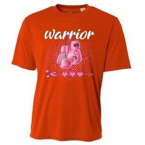 Breast Cancer Awareness Pink Boxing Gloves Warrior Cute Gift Cooling Performance Crew T-Shirt