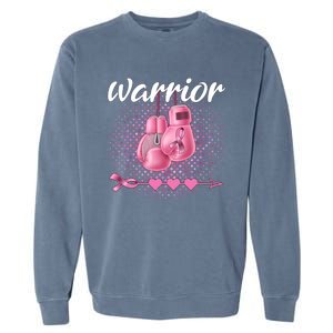 Breast Cancer Awareness Pink Boxing Gloves Warrior Cute Gift Garment-Dyed Sweatshirt