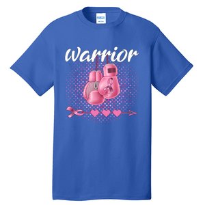 Breast Cancer Awareness Pink Boxing Gloves Warrior Cute Gift Tall T-Shirt